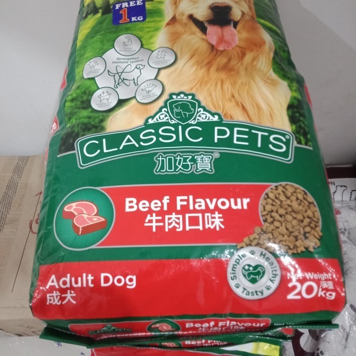 Classic Pets Beef 20 Kg Dog Food Kualitas Premium Stra Maxi Dog