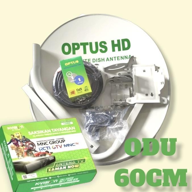 TERMURAH - Parabola Antena ODU 60CM komplit plus Receiver KVISION C2000 BROMO - Optus 60cm