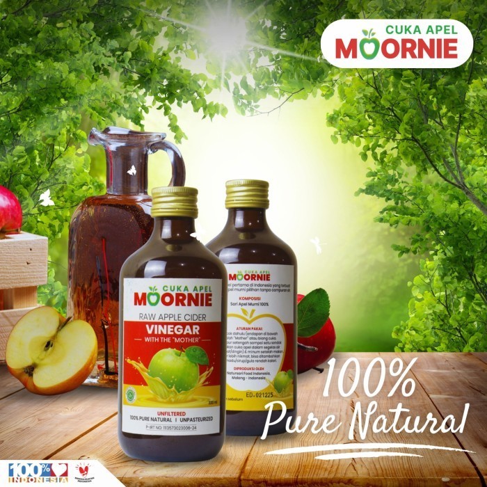 

Cuka Apel Moornie Apple Organik Cider Vinegar 330ml Untuk Kesehatan K02