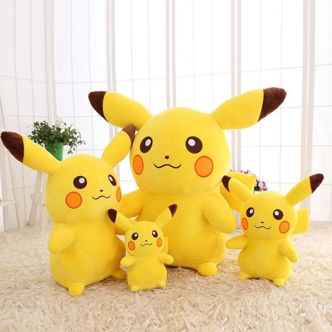 Boneka Pikachu Jumbo Original/Boneka Lucu Lembut/Boneka Jumbo Bahan Pl GM