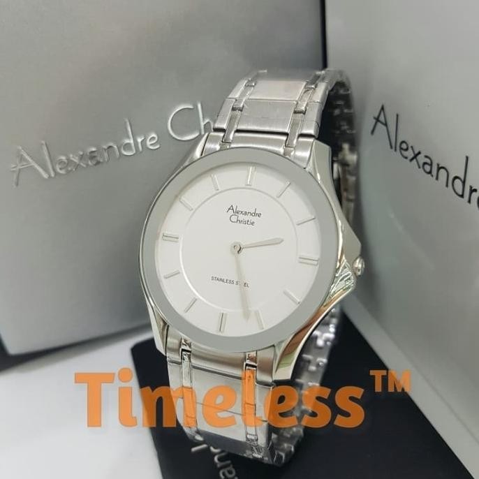 [Ready Stock] Jam Tangan Pria Alexandre Christie Ac 8605 Mh Silver