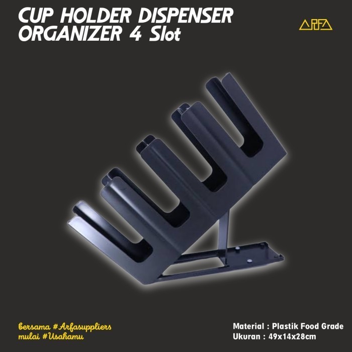 

CUP HOLDER DISPENSER ORGANIZER 4 SLOT