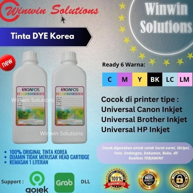 

Tinta Refill Cair Dye Literan Inkjet CANON 1000ML SIGNFOS