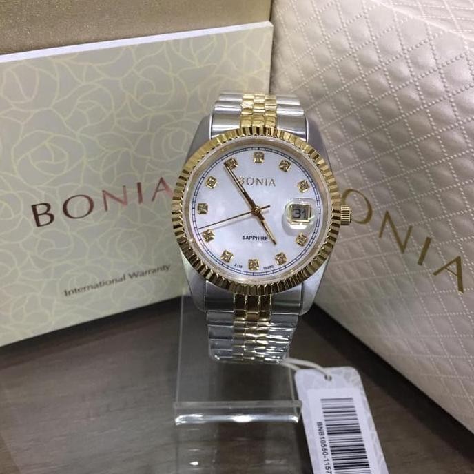 [Baru] Bonia Bnb10550-1157 - Jam Tangan Pria - Silver Gold
