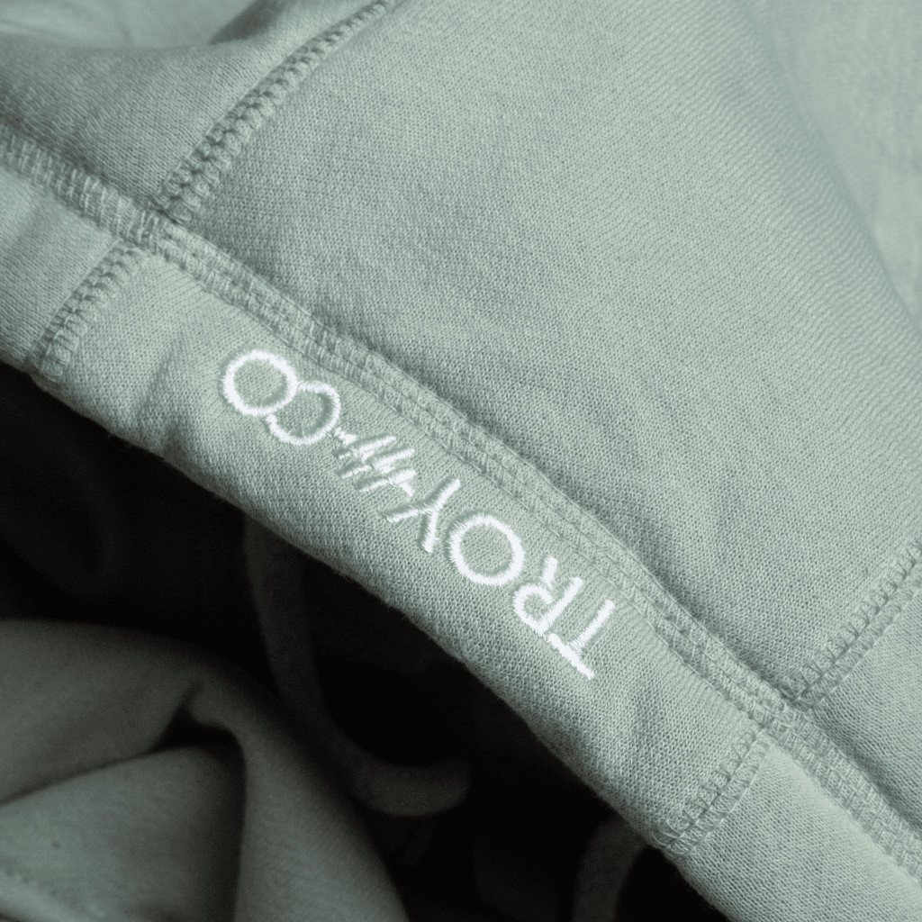 Troy Company Sweater Hoodie Green Mint Bases Simples - Hoodie Pria Hijau Mint KH 2514