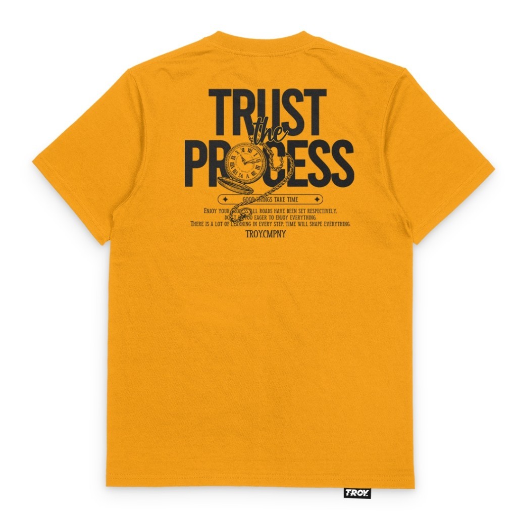 Troy Company Tshirt Yellow Mustard Trust the Process - Kaos Lengan Pendek Kaos Kuning Mustard MTD 2422