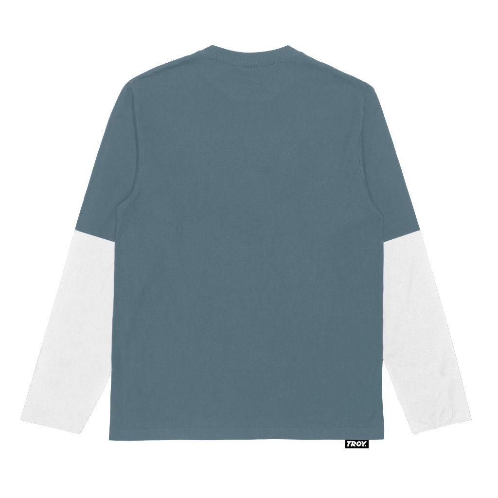 Troy Company Double Layer Longsleeve T-shirt Mineral Blue Snoppy Ride DS 2480