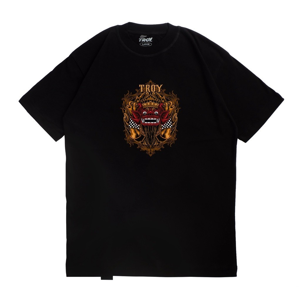 Troy Company T-shirt Black Culture Barong Leak Bali - Kaos Hitam MTD 1891