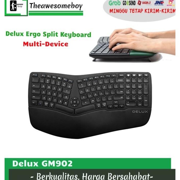 Delux Gm902 Multi-Device Split Wireless Keyboard Ergo K860
