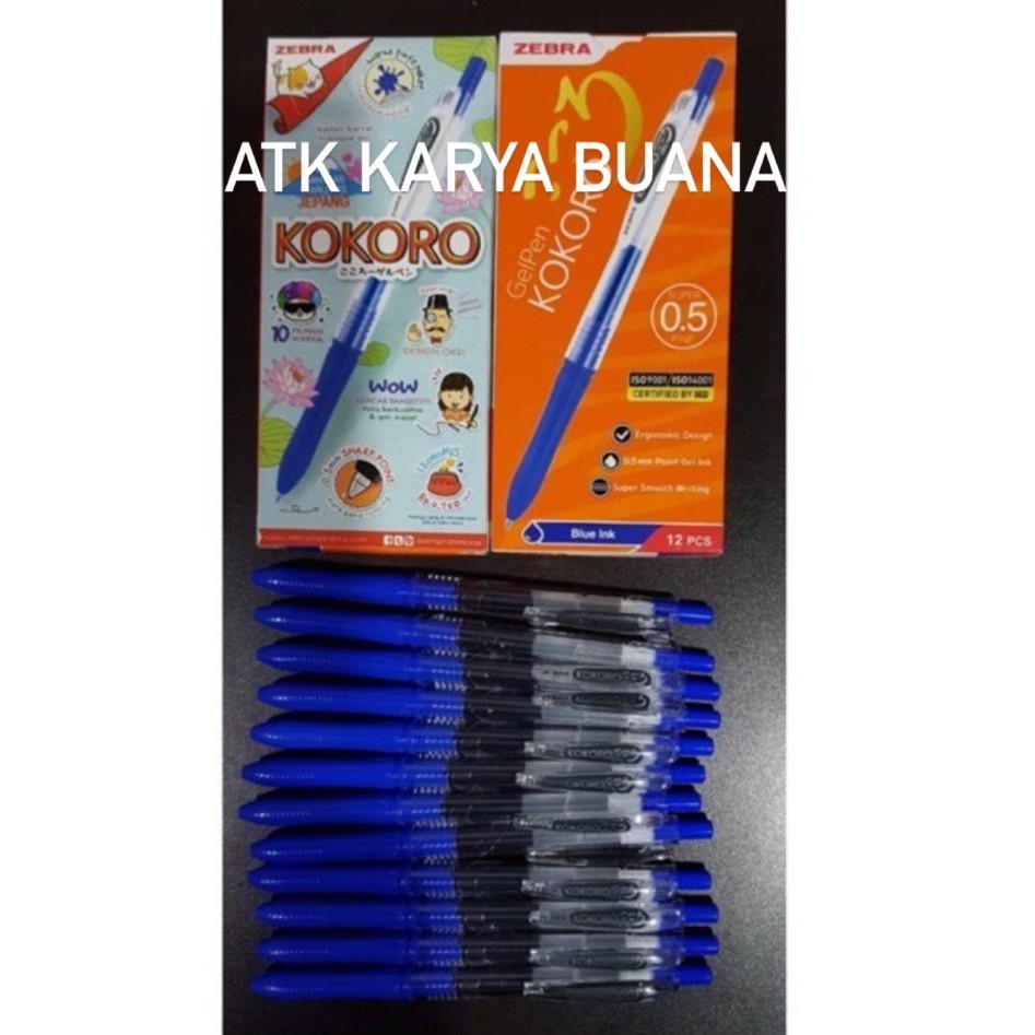 

NEW!! ZEBRA KOKORO 0.5 BLUE ( 1 LUSIN )
