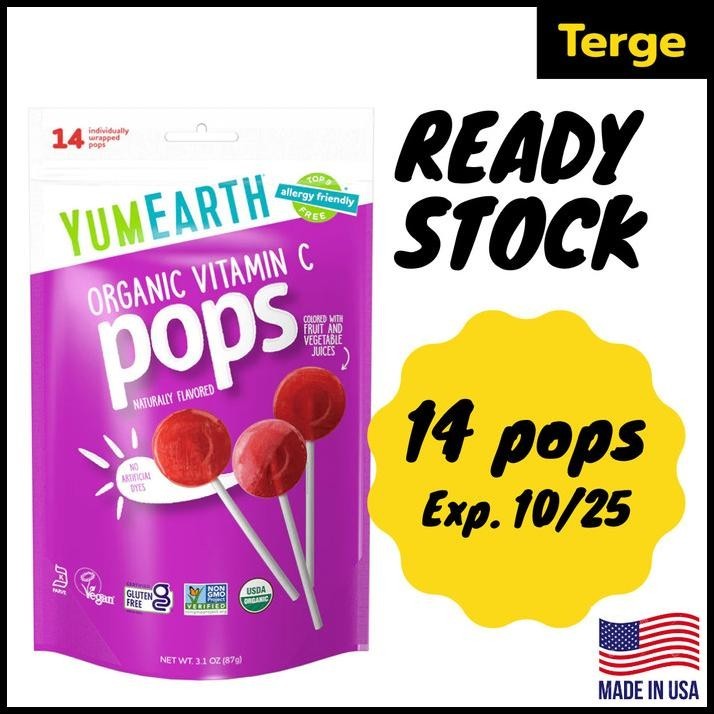 

Permen Organik Yumearth Organic Pops Vitamin C Assorted Flavors Vegan