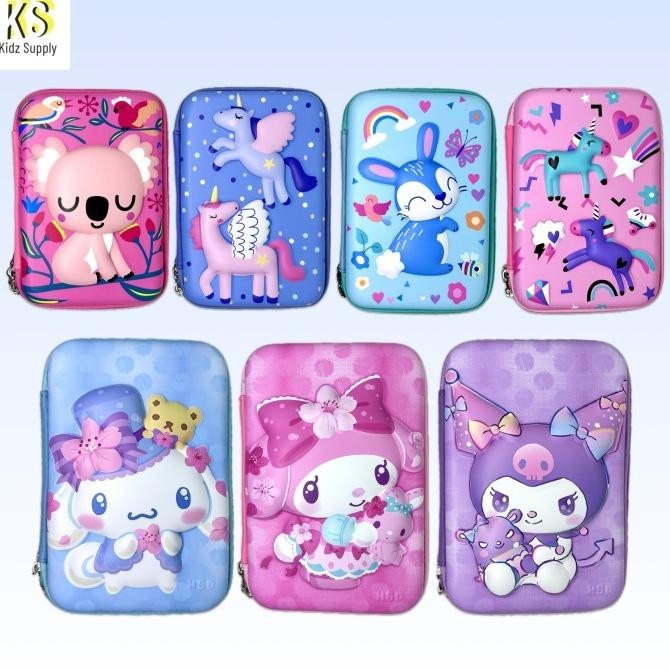 

Tempat Pensil Unicorn Kotak Pensil anak perempuan Hardcase 3D lucu