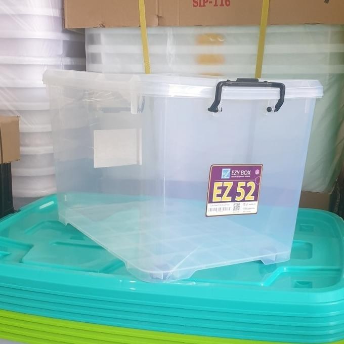 

container box ezy 52 full transparan cb 52 kapasitas 52Liter