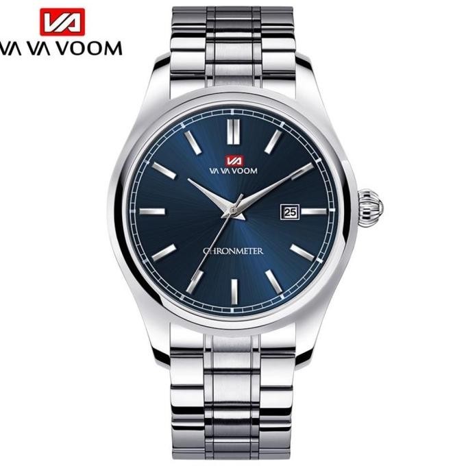 Jam Tangan Pria Vava Voom 2093 Stainless Steel/Leather Original