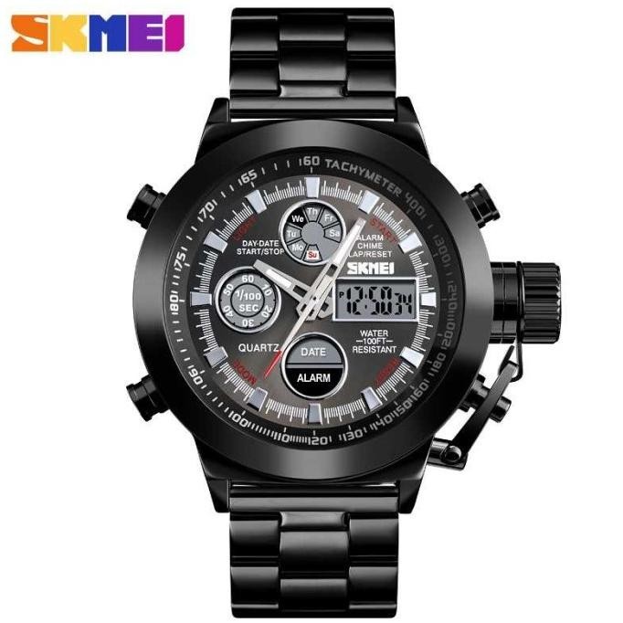 Skmei Jam Tangan Analog Chrono Pria Stainless Steel Strap - 1515