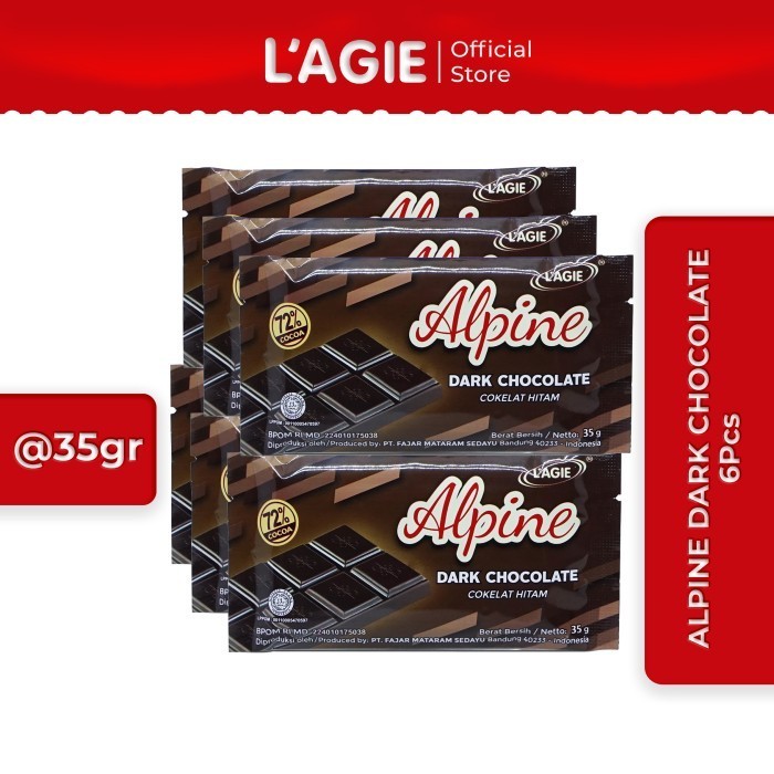 

Ready Lagie Coklat Hitam Alpine Dark Chocolate 6x35gr