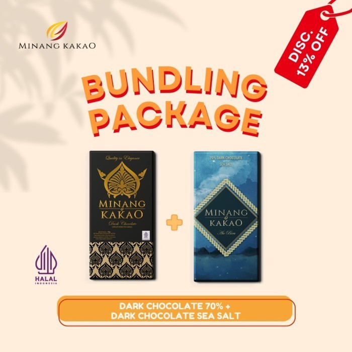 

Ready Bundling Dark Chocolate 70% + Dark Chocolate 70% with Sea Salt 70gr