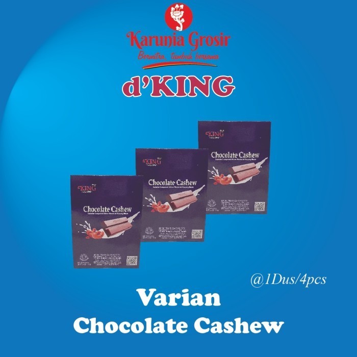 

Ready Snack Grosir Coklat D'king Cashew 1 kotak isi 4 box