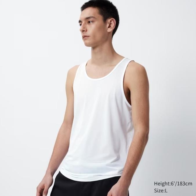 Jastip Tank Top Rib Katun Pria Dry Kaos Dalam Tanktop Warna Uniqlo