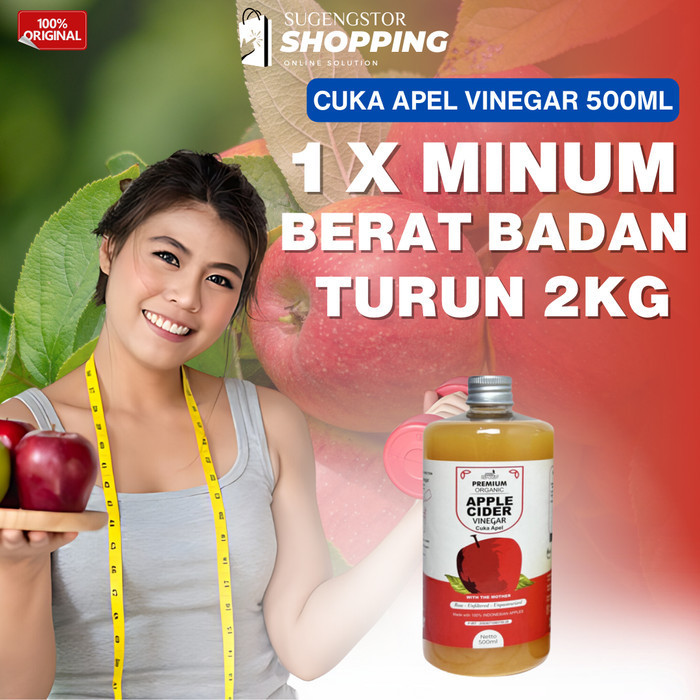 

Sale Cuka Apel Organik Cider Vinegar Original Premium 500Ml Cuka Sari Apel Kesehatan Tubuh Apple
