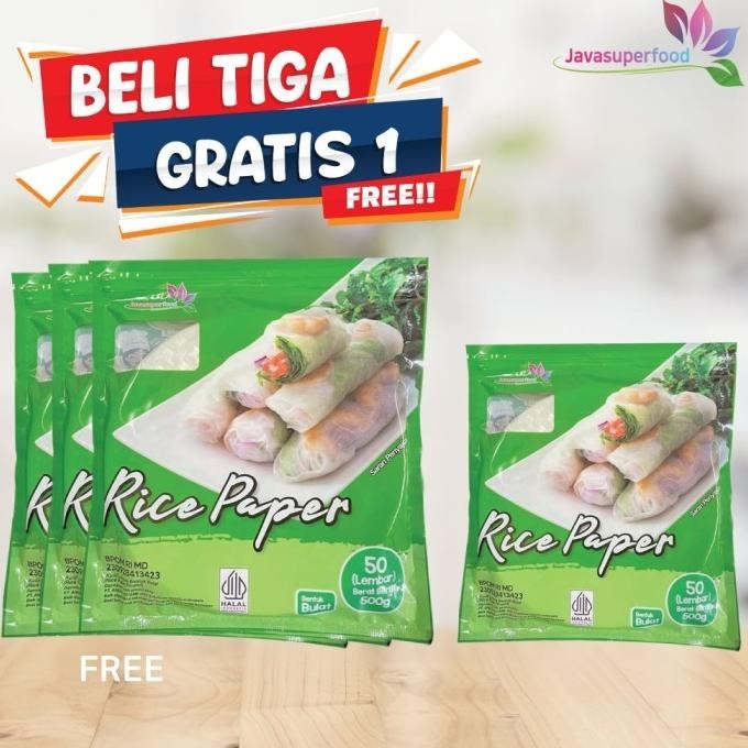 

[BELI 3 GRATIS 1] Rice Paper / Kulit Lumpia Vietnam BANH TRANG 500g HC