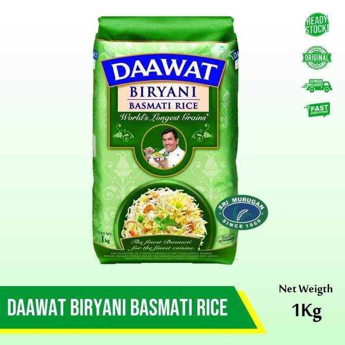 

DAAWAT BIRYANI BASMATI RICE 1 KG