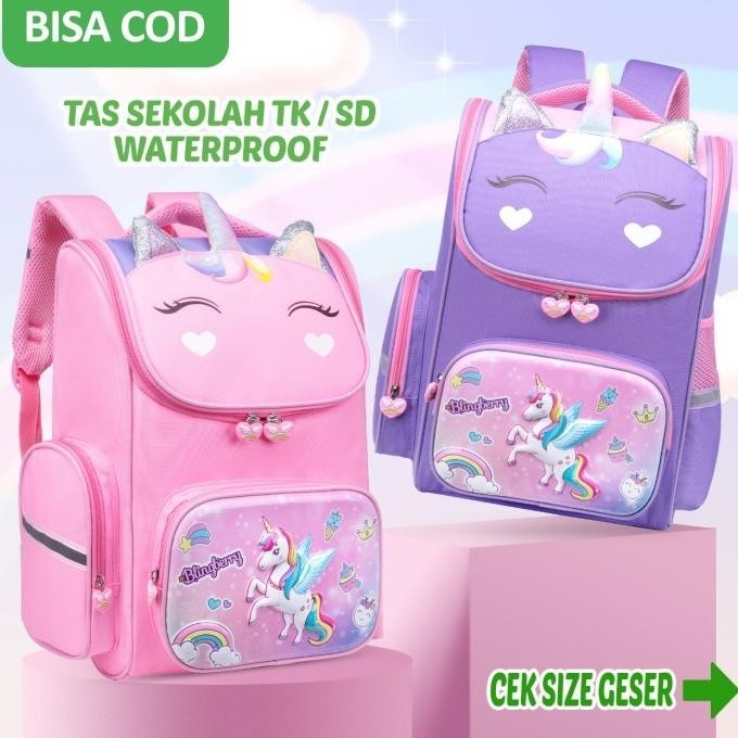 Tas Sekolah Unicorn Ransel Sekolah Anak SD TK Import Tas Unicorn anak