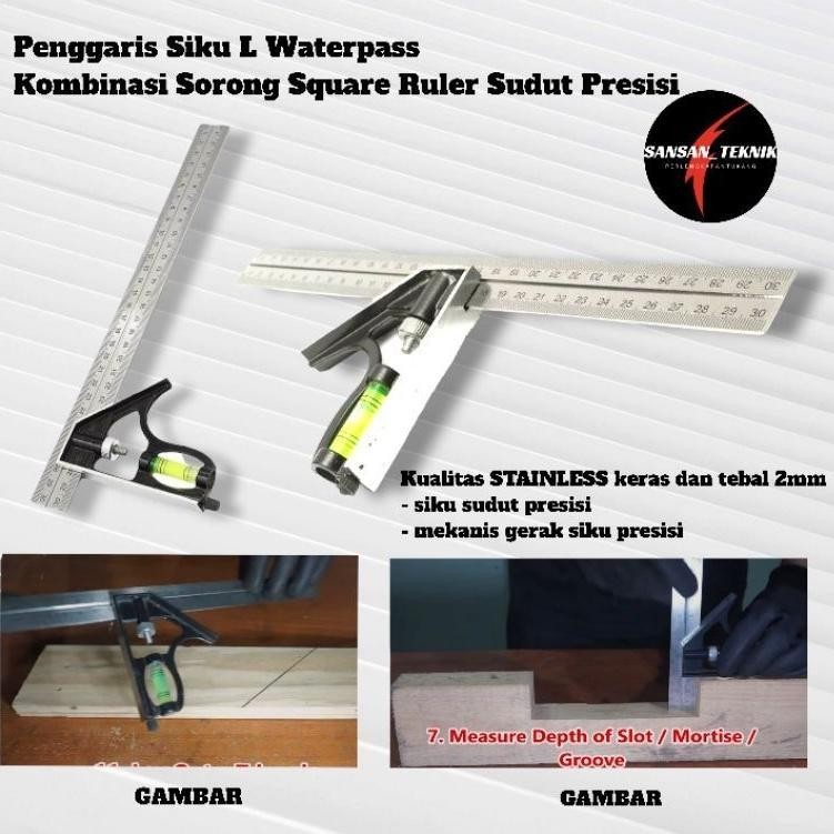 

Murah Combinasion Square Ruler / Siku Kombinasi / Penggaris Waterpass Sale