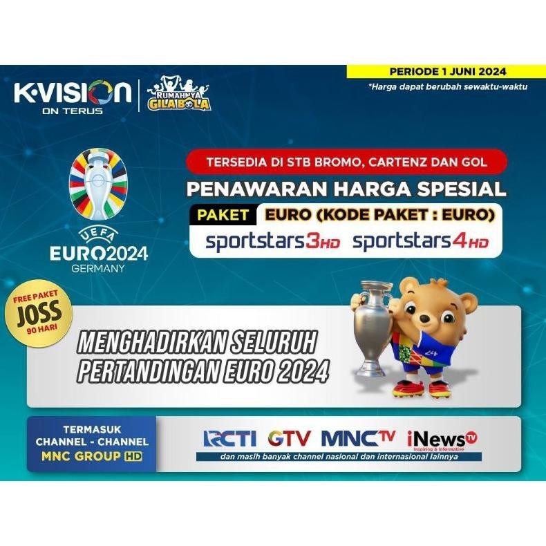 KLO Paket KVision EURO GERMANY 2024 Paket Piala Eropa UEFA K-Vision Promo TERLARIS