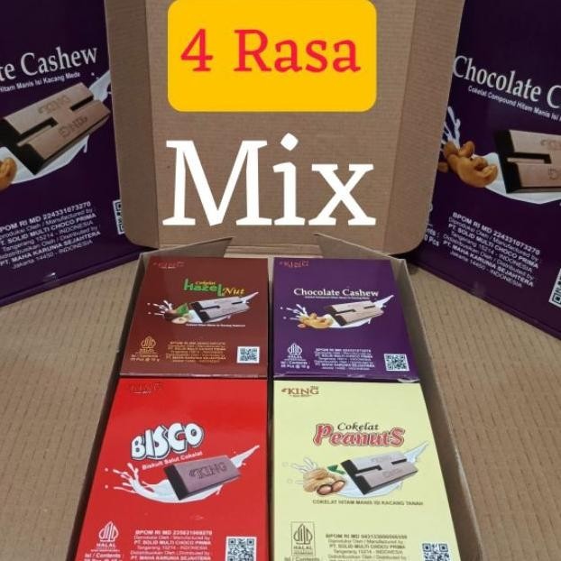 

Coklat Dking X 4 Rasa Cokelat Cashew/Cokelat Hazelnut/Coklat Peanuts/Coklat Bisco