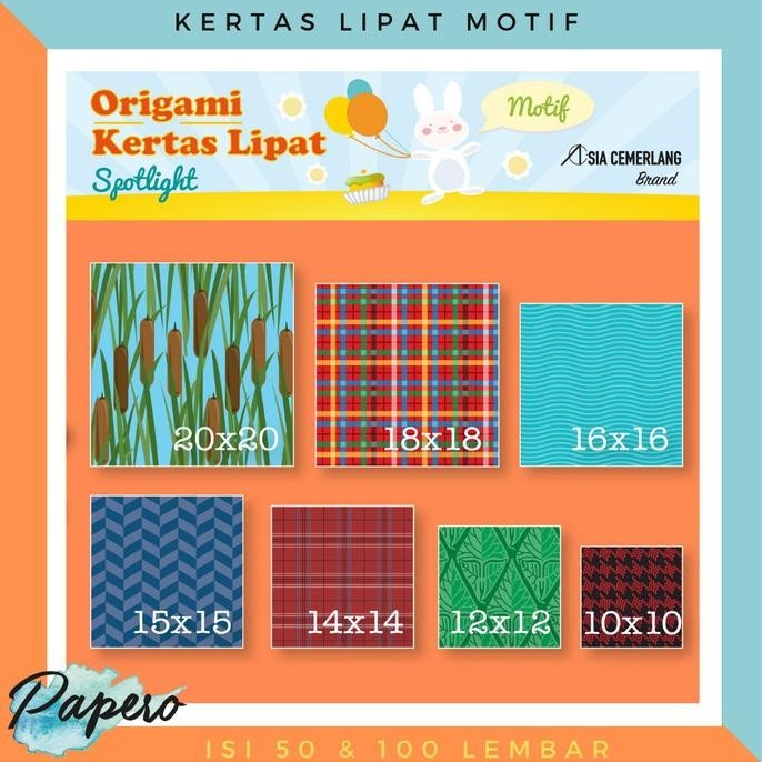 

hqu Kertas Origami Lipat 10 Motif