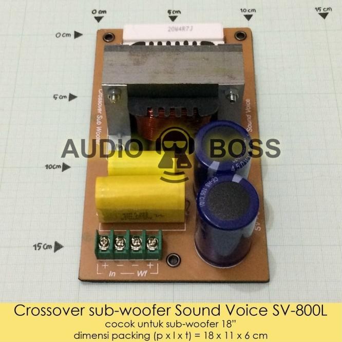 Crossover Subwoofer Crossover Pasif Sound Voice 18 Inch Sv-800L 18" Fristaliashop