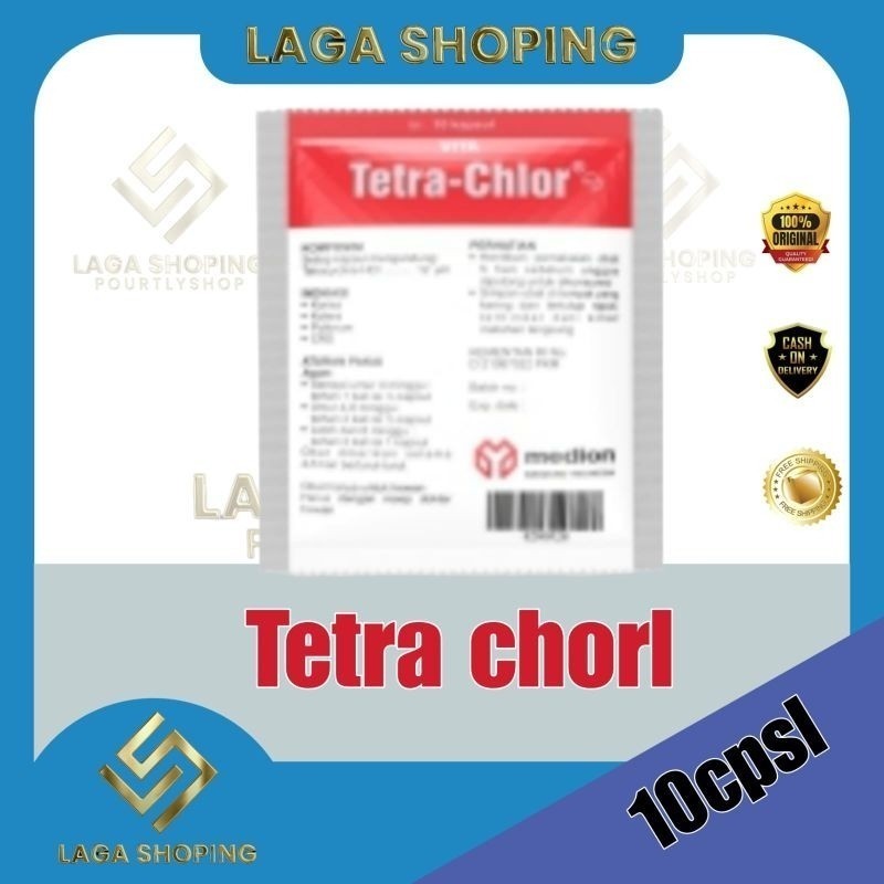 SEDUS vita tetra chlor 50 saset tetra chlor 10 kapsul obat ayam sakit burung merpati flu diare ori b