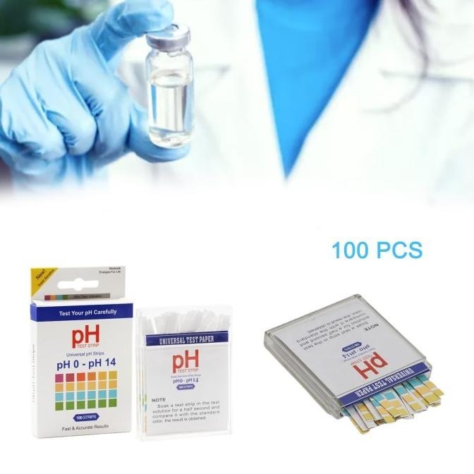 100 Pcs Kertas Lakmus Universal PH / PH Indikator / Kertas Pengukur PH