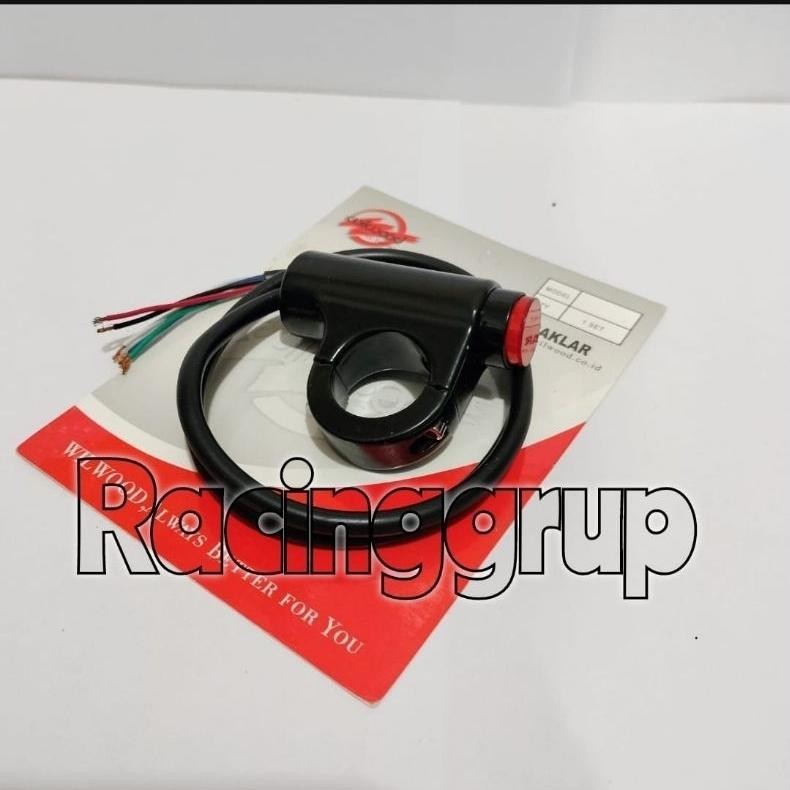 KLP - Saklar Tombol On / Off Universal 12V Anti Air untuk Stang Motor TERLARIS