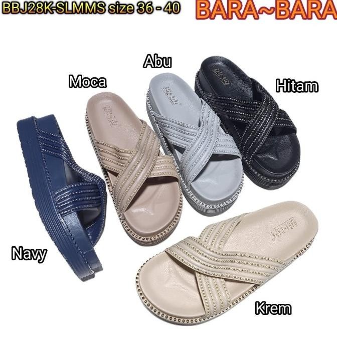 Jelly Sandal Wanita Barabara Wedges Import Bara Bara Bbj28K-Slmms