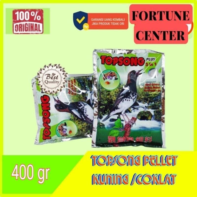 TOP SONG MINI PELET PAKAN BURUNG TOPSONG MURAI KACER ANIS 3 IN 1
