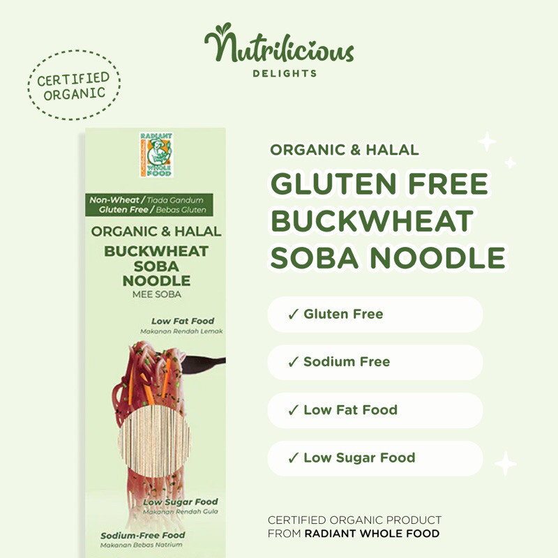 

Organic Gluten Free Buwheat Soba Noodle Radiant 210 Gram Organik