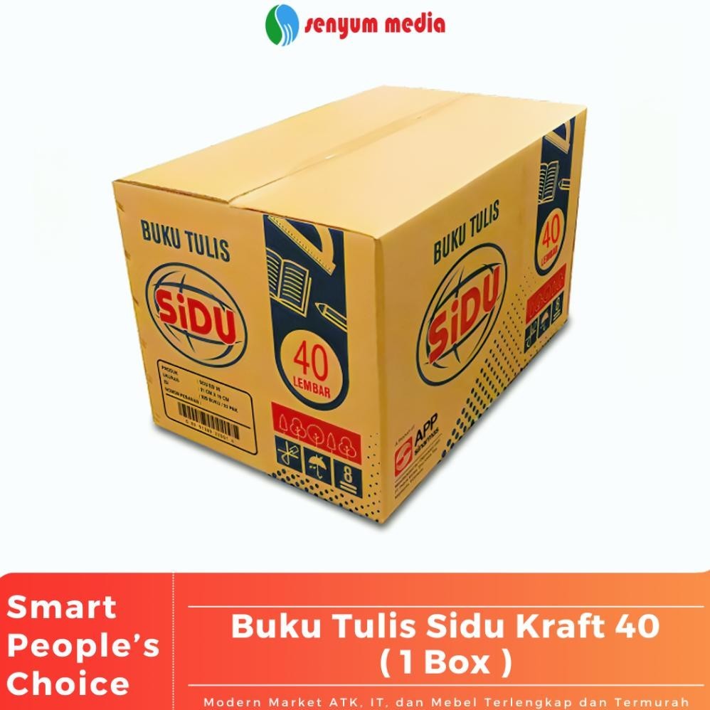 

BACK TO SCHOOL BUKU TULIS SINAR DUNIA SIDU KRAFT 40 LEMBAR (1 BOX ISI 32 PACK / 320 BUKU) (S:BOX)