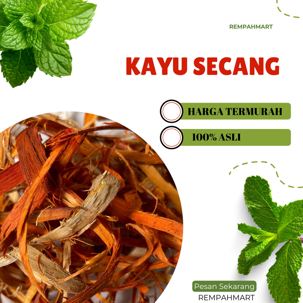 

Kayu Secang / Rempah Herbal Jamu Pelengkap Isi 250g & 500g