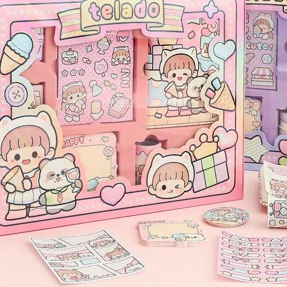 

BACK TO SCHOOL NOTEBOOK HANDBOOK BINDER DIARY SET BOX TLD131