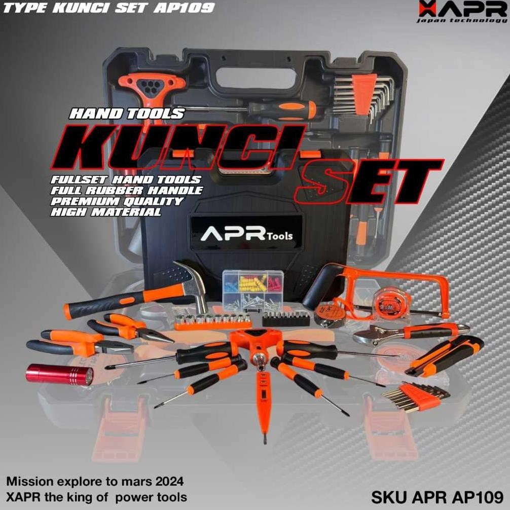 READY >> TOOL KIT TOOLSET GARANSI RESMI 3THN APR JAPAN AP112 SERBAGUNA MULTIFUNGSI 112PCS ALAT TUKAN