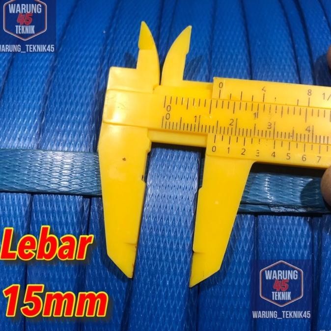 Plastik strapping straping band 15 mm berat 7 kg tali kuning straping
