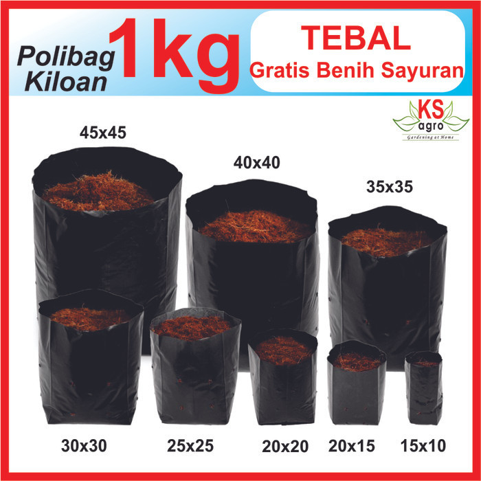 SPECIAL Polybag Polibag Polibek Kiloan 1kg Tebal Semua Ukuran15x10 20x20 30x30