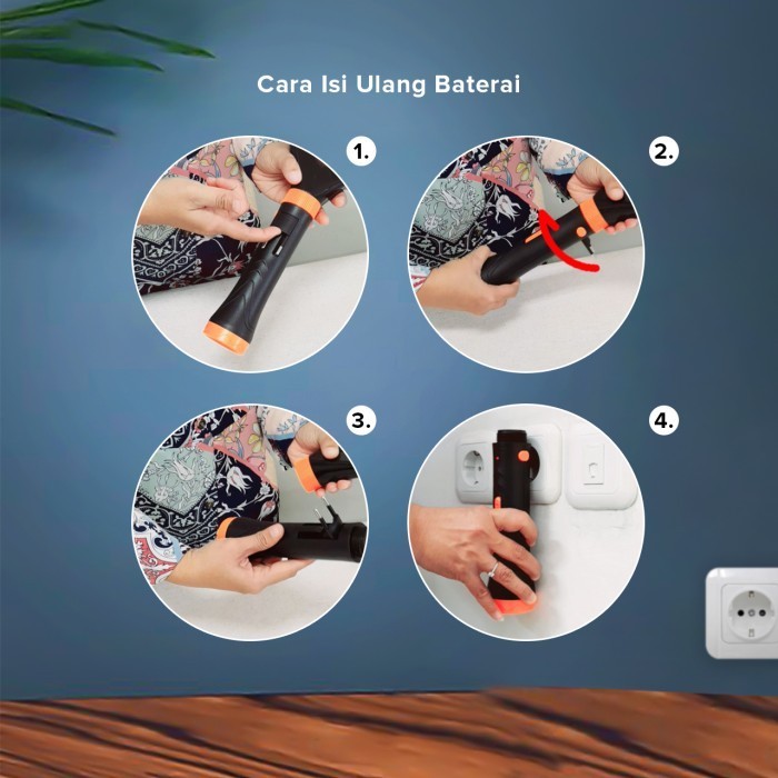 Kenmaster Raket Nyamuk + Senter UV