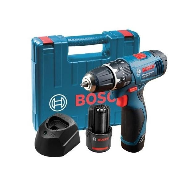 Mesin Bor Baterai Bosch Gsb 120-Li 2 Baterai Dan 1 Charger