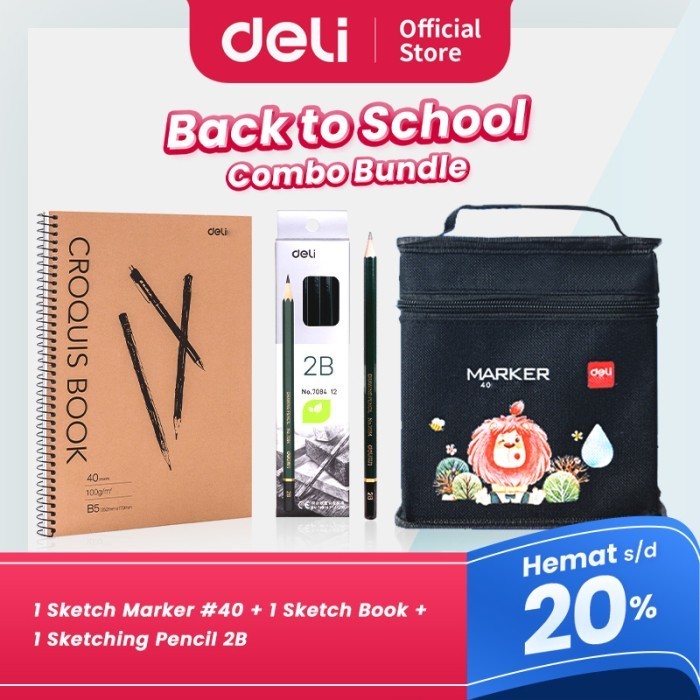 

DELI "BACK TO SCHOOL" - 1 Sketch Marker #40, 1 Sketch ok, 1 2B Sketching Pencil