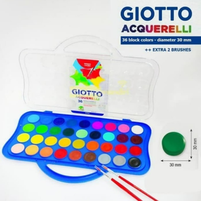 

GIOTTO ACQUERELLI 36 COLORS 30MM / WATER COLOR / PASTILLES ACQUERELLO