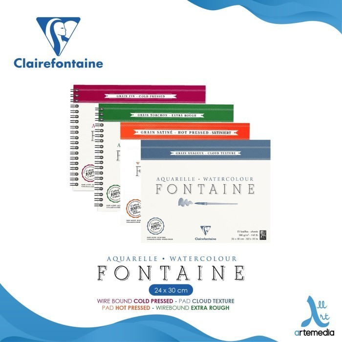 

Kertas Cat Air fontaine Fontaine 24x30cm Watercolor Paper