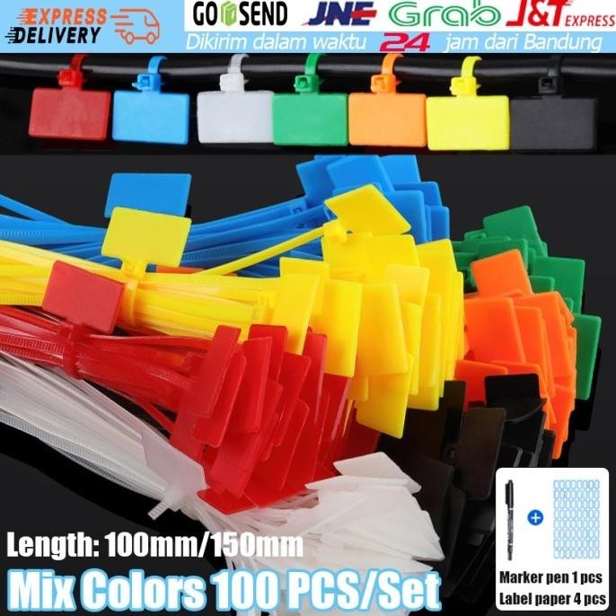 

Premium Kabel Tis Tie Ties Cable Label Maker Marker Name Tag Label Pengikat High Quality